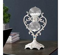 Grand sablier en métal vintage rotatif à 360 ° - Couleur laiton - 30 à 60 minutes - Jouet éducatif créatif pour le bureau, la décoration de la maison - Cadeaux (argent rétro, 30 minutes)