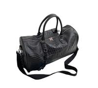 Grand sac à bandoulière en cuir pour femmes Sacs de sport colorés en cuir PU souple for femmes, multifonctions, for entraînement, fitness, voyage, à bandoulière, rayures(Black)