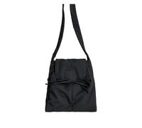 Grand sac à bandoulière en nylon avec rabat et nœud pour l'automne, sac à bandoulière pour étudiant, sac à bandoulière pour l'hiver, couleur unie