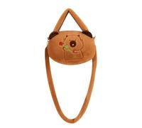 Grand sac à bandoulière en peluche - Élégant et léger - Capacité durable - Capybara - Moderne - Sac à main tendance - Pour le travail, le shopping, les voyages - Compact, prendre des fleurs, Refer to