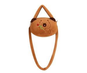 Grand sac à bandoulière en peluche - Élégant et léger - Capacité durable - Capybara - Moderne - Sac à main tendance - Pour le travail, le shopping, les voyages - Compact, prendre des fleurs, Refer to