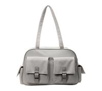 Grand sac à bandoulière ergonomique en nylon pour le travail, la gym, les activités de plein air, gris, Beauté massive