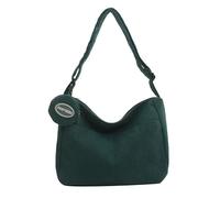 Grand sac à bandoulière pratique et tendance en velours côtelé noir adapté à différents styles et sac à bandoulière pour événements, vert foncé