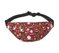 Grand sac à bandoulière tendance avec joli cadeau du Père Noël, sac banane de voyage décontracté pour garçons, adapté pour le sport, la course, le cyclisme, les voyages, la pêche