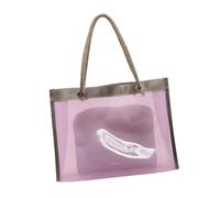 Grand sac à bandoulière transparent léger sous les bras Sac à main décontracté et maquillage Idéal pour transporter des livres Indispensable Spacieux En PVC Quotidien, b