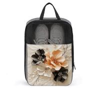 Grand sac à chaussures 3D à motif floral doux pour voyage, usage quotidien, sac de rangement anti-poussière pour chaussures de golf