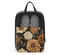 Grand sac à chaussures beige et marron foncé pour voyage, usage quotidien, sac de rangement anti-poussière pour chaussures de golf