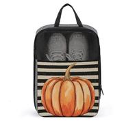 Grand sac à chaussures en forme de citrouille orange pour voyage, usage quotidien, sac de rangement anti-poussière pour chaussures de golf