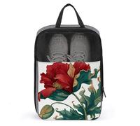 Grand sac à chaussures en forme de coquelicot pour voyage, usage quotidien, sac de rangement anti-poussière pour chaussures de golf