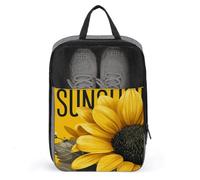 Grand sac à chaussures jaune tournesol et abeille pour voyage, usage quotidien, sac de rangement anti-poussière pour chaussures de golf