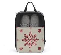 Grand sac à chaussures rouge flocon de neige pour voyage, usage quotidien, sac de rangement anti-poussière pour chaussures de golf