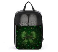Grand sac à chaussures vert à paillettes pour la Saint-Patrick, pour voyage, usage quotidien, sac de rangement anti-poussière pour chaussures de golf