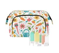 Grand sac à cosmétiques pour outils de jardinage avec fleurs, sac à main pour carte et clés