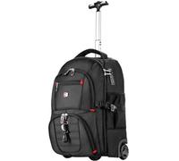 Grand Sac à Dos à Roulettes 55L - Imperméable, Compartiment PC 18", 57x38x25 cm, Bagage Cabine Idéal pour Week-End, Université, Travail - Sac Trolley Professionnel pour Adulte