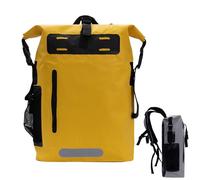 Grand sac à dos de camping imperméable avec couvercle enroulable - Matériau résistant à la déchirure - Bretelles réglables - Idéal pour la randonnée, les aventures et la photographie sur la plage