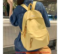 Grand sac à dos de couleur unie décontracté, style minimaliste naturel, convient aux élèves du collège, du lycée et aux étudiants, essentiel pour les trajets, 8 couleurs au choix, sac à dos/sac d'étud