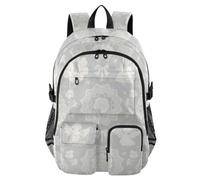 Grand sac à dos de voyage en dentelle blanche motif anges fleurs sac à dos d'école pour adolescents garçons