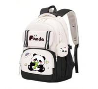 Grand sac à dos imprimé panda vif - Design patchwork adorable, avec porte-monnaie rond, matériau en nylon durable, sac à dos léger, convient pour un usage quotidien - Plusieurs options de couleurs (no