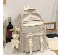 Grand sac à dos multi-compartiments avec motif dessin animé, avec double poignées et fermeture éclair, design anti-vol, convient pour les étudiants retournant à l'école, style collège, voyage et vacan