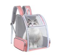 Grand sac à dos pliable pour animaux de compagnie (42 x 38 x 32 cm) pour chats moyens et grands | Sac de transport pour chiens respirant et résistant aux rayures avec système de transport pratique