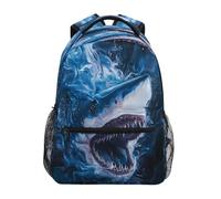 Grand sac à dos Sharks in The Water pour enfants, garçons et filles, étudiants, grand sac à dos pour l'école primaire, sac à dos à bandoulière