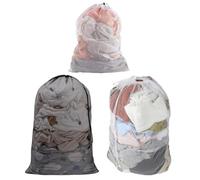Grand Sac À Linge 2 Pièces, 1 Petit Sac À Linge, Sac À Linge Avec Cordon De Serrage, Sac À Linge De Grande Capacité, Sac À Linge Pliable, Sac De Rangement Pour Vêtements Sales
