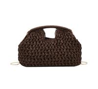 Grand sac à main en paille, sac à main tissé tendance, 35 x 27 x 12 cm, accessoires portables avec couvercle, équipement de vacances en tissu, outil de fête pour l'intérieur avec taille simple