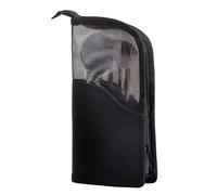 Grand sac à pinceaux de maquillage, pochette à cosmétiques à fermeture éclair divisée, 9,65 x 5,31 x 5,12 pouces, sac à pinceaux avec design debout, organisateur de cosmétiques de voyage, trousse de t