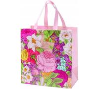 Grand sac à provisions réutilisable Rose 32x34x17cm avec motif floral, capacité 5kg
