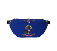 Grand sac banane à bandoulière avec drapeau de l'État du Dakota du Nord, cadeau pour profiter du sport, des festivals, de l'entraînement, des voyages, de la course à pied, noir, taille unique, Noir ,