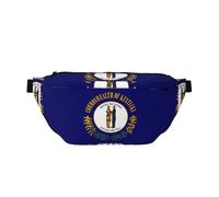 Grand sac banane à bandoulière avec drapeau de l'État du Kentucky, cadeau pour profiter du sport, festival, entraînement, voyage, course à pied, décontracté, noir, taille unique, Noir , Taille unique