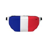 Grand sac banane à bandoulière avec drapeau français, cadeau pour profiter du sport, festival, entraînement, voyage, course à pied, décontracté, noir, taille unique, Noir , Taille unique