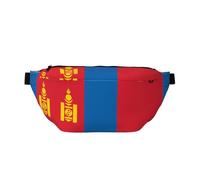 Grand sac banane à bandoulière avec drapeau mongol, cadeau pour profiter du sport, festival, entraînement, voyage, course à pied, décontracté, noir, taille unique, Noir , Taille unique