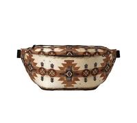 Grand sac banane à bandoulière avec motifs amérindiens, cadeau pour profiter du sport, festival, entraînement, voyage, course à pied, décontracté, noir, taille unique, Noir , Taille unique