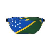 Grand sac banane à bandoulière Drapeau des îles Salomon, cadeau pour profiter du sport, festival, entraînement, voyage, course à pied, décontracté, noir, taille unique, Noir , Taille unique