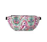 Grand sac banane à bandoulière licorne rose, cadeau pour profiter du sport, des festivals, de l'entraînement, des voyages, de la course à pied, noir, taille unique, Noir , Taille unique