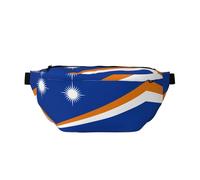 Grand sac banane à bandoulière Motif drapeau des îles Marshall, cadeau pour profiter du sport, festival, entraînement, voyage, course à pied, noir, taille unique, Noir , Taille unique