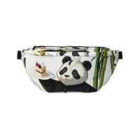 Grand sac banane à bandoulière Pandas Of Father And Fils, cadeau pour profiter du sport, festival, entraînement, voyage, course à pied, décontracté, noir, taille unique, Noir , Taille unique