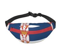 Grand sac banane avec drapeau de la Serbie pour garçon, adapté pour profiter du sport, de la course, du cyclisme, des voyages, de la pêche