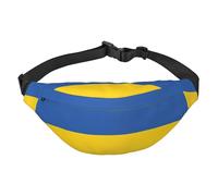 Grand sac banane avec drapeau de l'Ukraine pour garçons, grand sac banane de voyage tendance pour le sport, la course à pied, le cyclisme, les voyages, la pêche, noir, taille unique