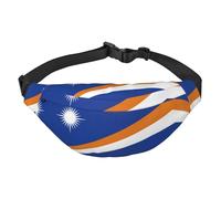 Grand sac banane avec drapeau des îles Marshall pour garçons, sac banane de voyage, tendance, pour le sport, la course, le cyclisme, les voyages, la pêche, noir, taille unique