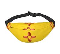 Grand sac banane avec drapeau du Nouveau-Mexique pour garçons, grand sac banane de voyage tendance pour le sport, la course à pied, le cyclisme, les voyages, la pêche