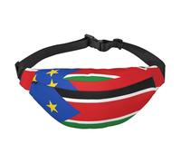 Grand sac banane avec drapeau du Soudan du Sud pour garçons, grand sac banane de voyage tendance pour le sport, la course à pied, le cyclisme, les voyages, la pêche