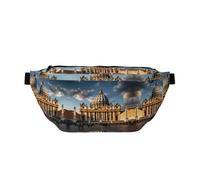 Grand sac banane basilique Saint-Pierre, cadeaux pour profiter du sport, des festivals, de l'entraînement, des voyages, de la course à pied, Noir , Taille unique