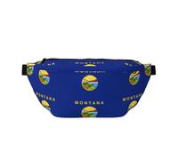 Grand sac banane de sport à imprimé drapeau de l'État du Montana pour homme et femme