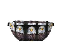 Grand sac banane de sport à imprimé tête d'aigle blanche pour homme et femme, sac banane pour voyage, entraînement