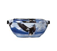 Grand sac banane de sport en plein air imprimé aigle pour homme et femme, sac banane pour voyage, entraînement