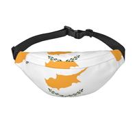 Grand sac banane de voyage avec drapeau de Chypre, adapté pour le sport, la course, le cyclisme, les voyages, la pêche pour garçons, noir, taille unique
