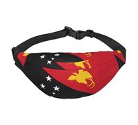 Grand sac banane de voyage avec drapeau de la Papouasie-Nouvelle-Guinée, adapté pour le sport, la course, le cyclisme, les voyages, la pêche