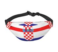 Grand sac banane de voyage avec drapeau de la République de Croatie, adapté pour profiter du sport, de la course, du cyclisme, des voyages, de la pêche